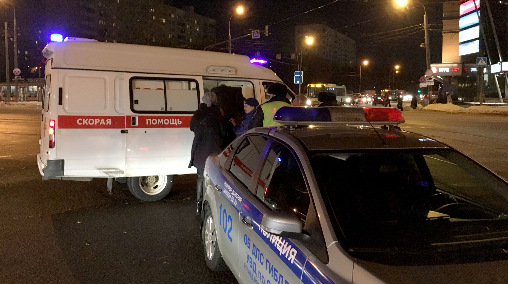 Пострадавший госпитализирован, водитель авто задержан на месте Фото: © Агентство Москва