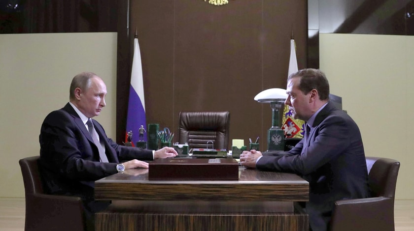 Премьер-министр провел встречу с журналистами российских телеканалов, посвященную итогам работы кабмина в 2017 году Фото: © GLOBAL LOOK press