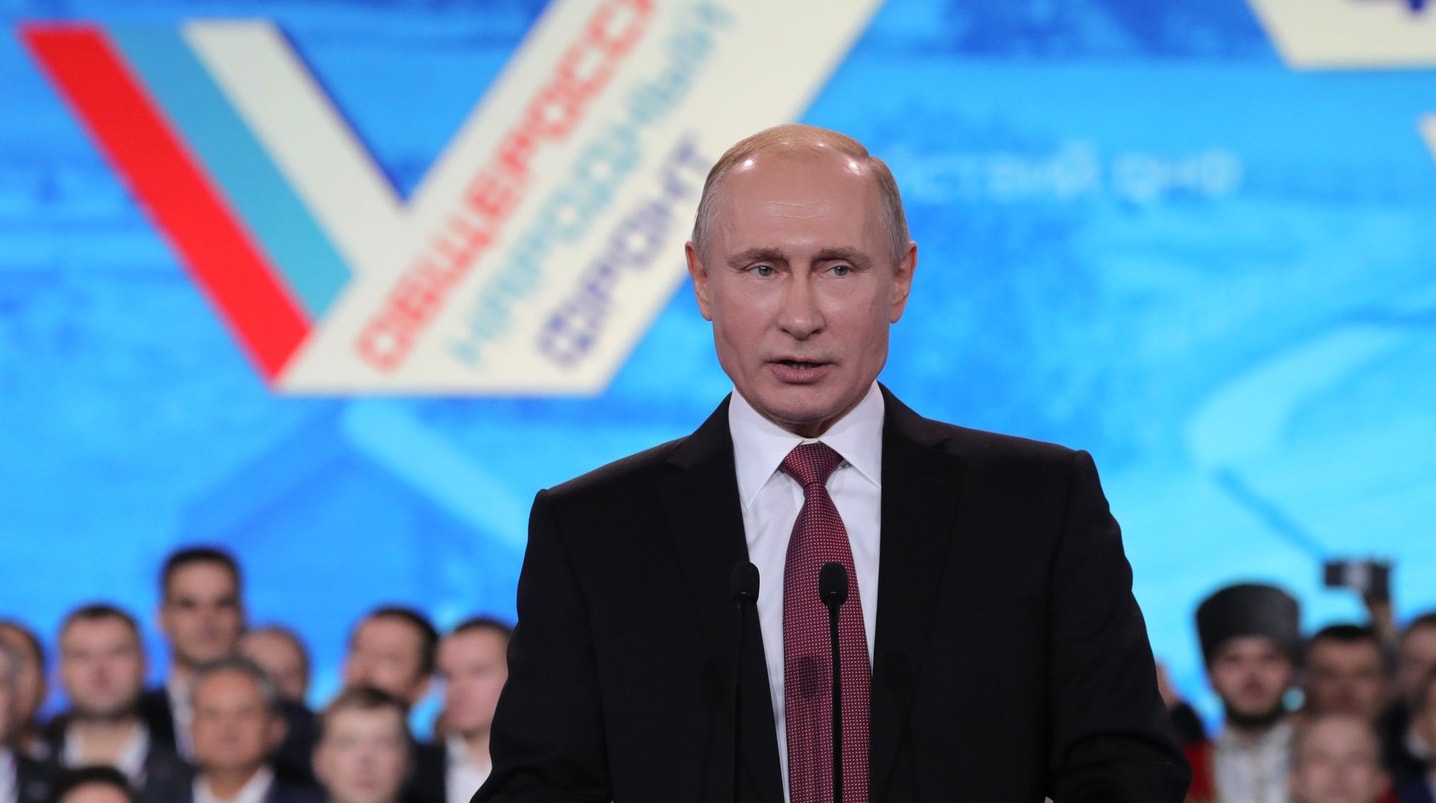 На форуме Народного фронта Владимир Путин произнес свою первую предвыборную речь, упомянув о себе как о кандидате в президенты undefined