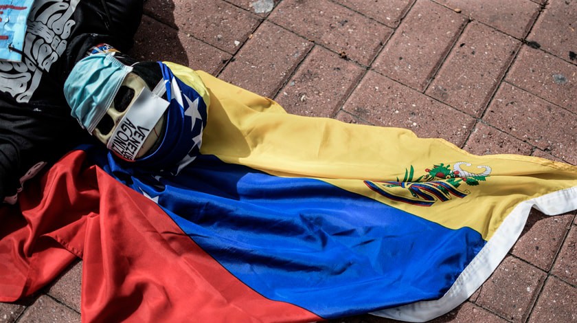 Протест против отсутствия лекарств в Венесуэле 8 февраля 2018