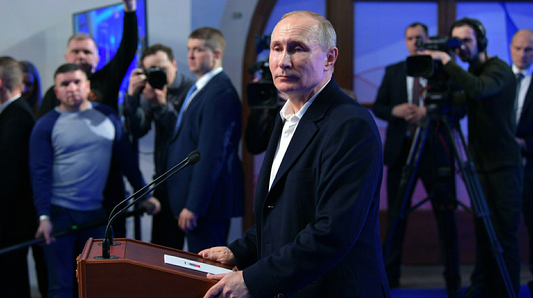 Также президент поблагодарил поддержавших его избирателей за оказанное доверие Фото: © kremlin.ru
