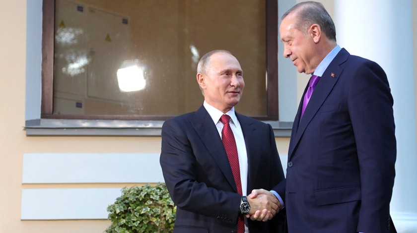 Dailystorm - Эрдоган встретил Путина в президентском дворце в Анкаре