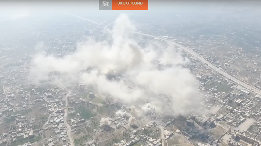Военные действия в пригороде Дамаска продолжались 6 и 7 апреля Скриншот: © Daily Storm