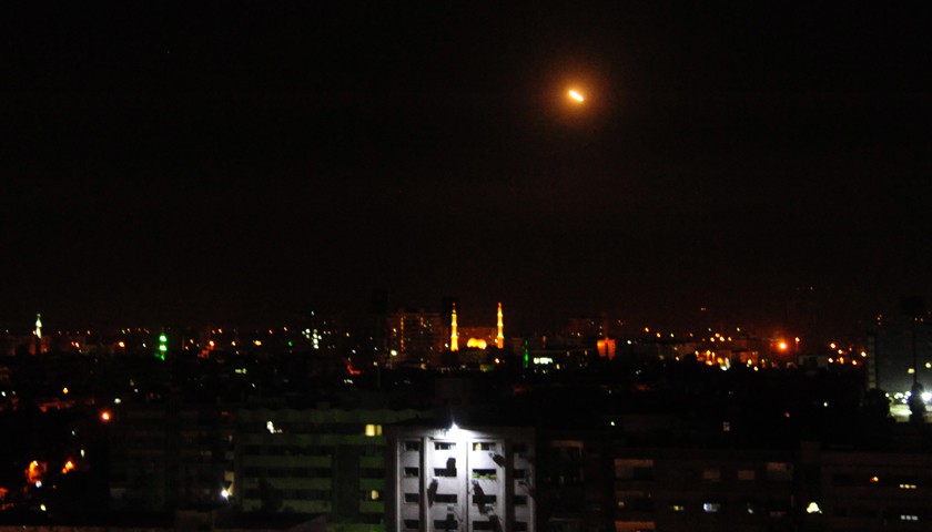 Ракеты класса «земля-воздух» над Дамаском