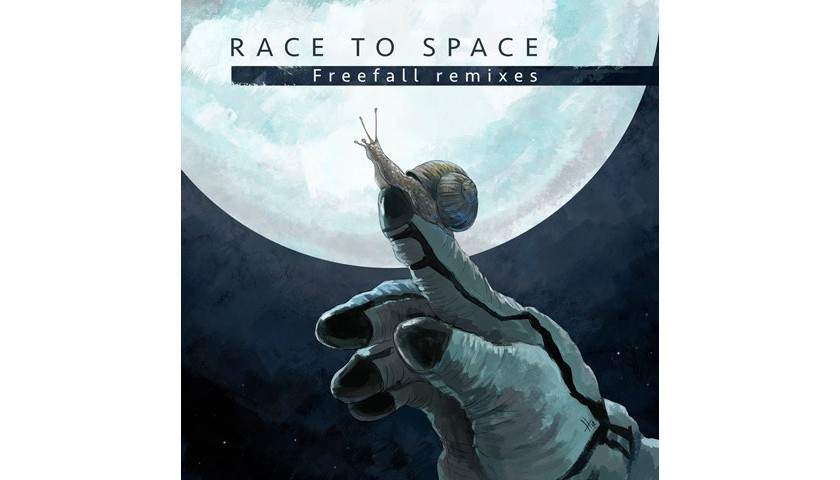 Слева: обложка FREEFALL Remixes работы Н. Голубева.