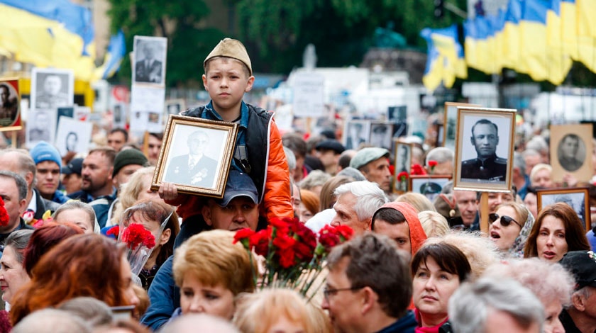 73-я годовщина победы СССР в Великой Отечественной войне прошла на Украине при усиленных мерах безопасности Фото: © GLOBAL LOOK press