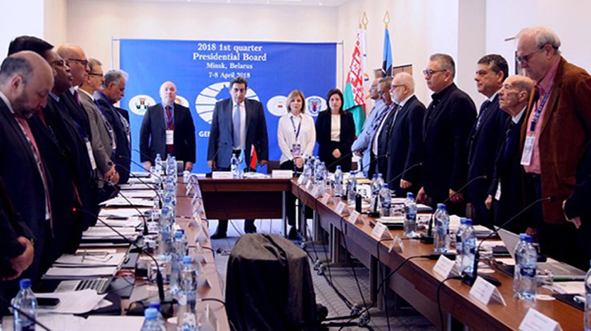 Президентский совет FIDE в Минске (Георгиос Макропулос в центре)