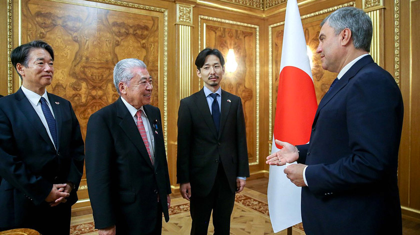 Спикер Госдумы провел встречу с председателем палаты советников парламента Японии Тюити Датэ Фото: © duma.gov.ru