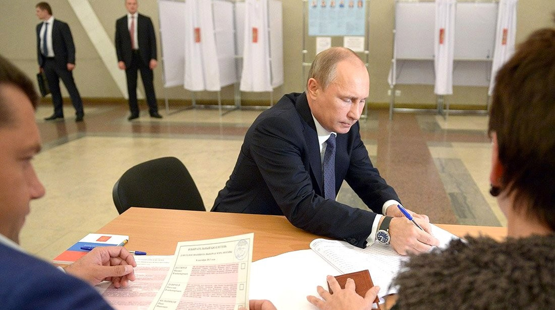 9 сентября президент традиционно приедет на избирательный участок, который расположен на Ленинском проспекте Фото: © kremlin.ru