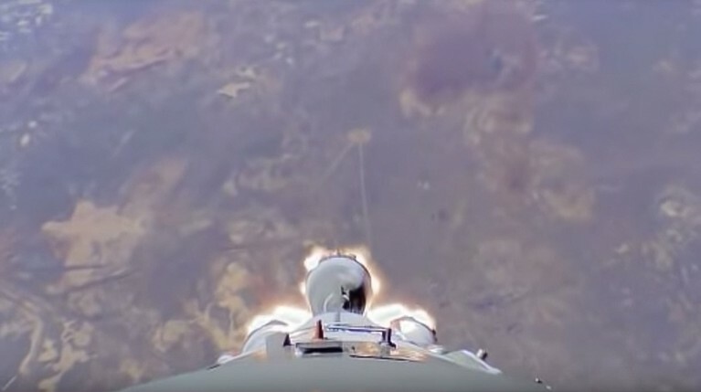 В момент старта ракеты-носителя на ее борту были установлены видеокамеры