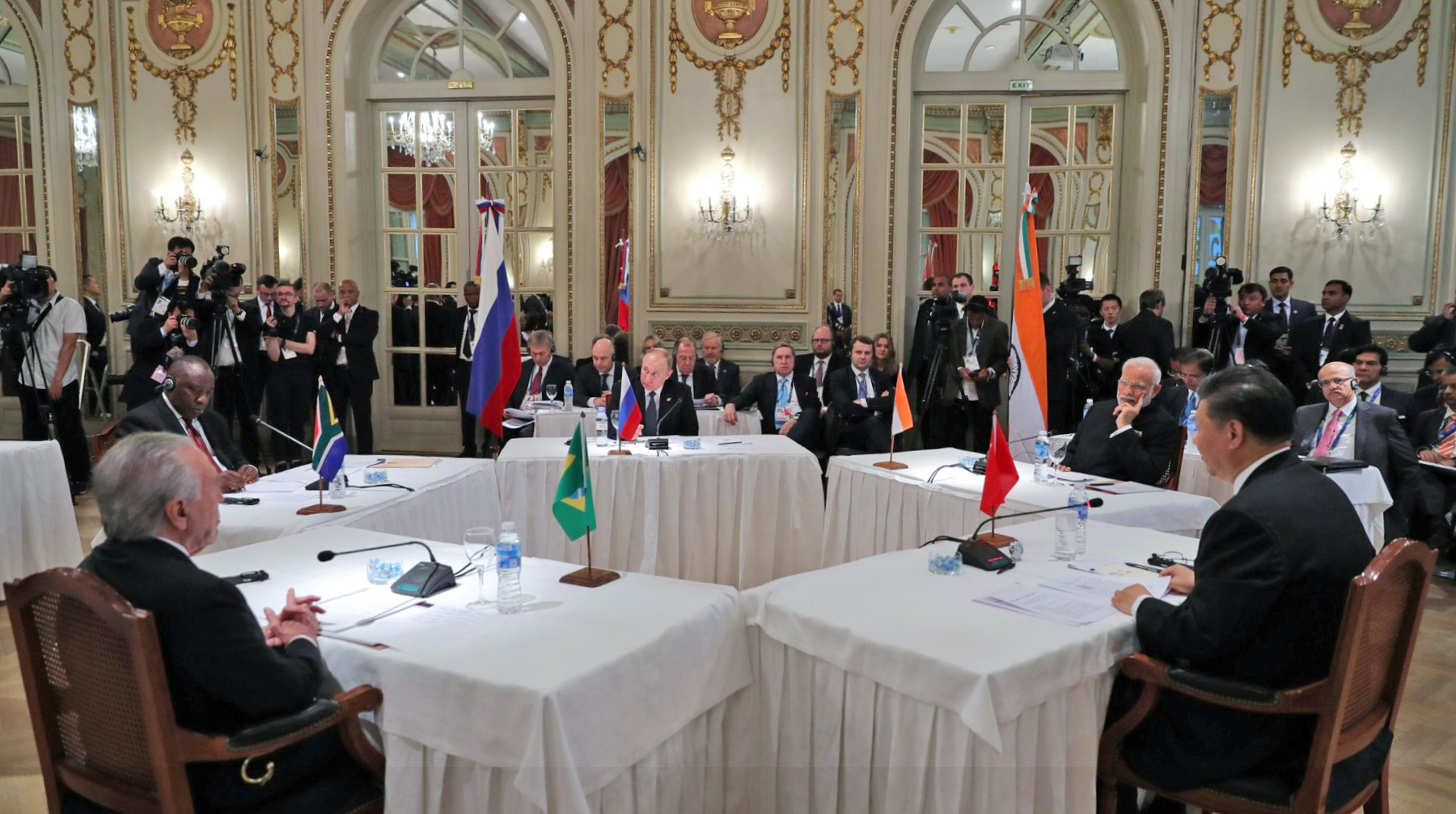 Главы МИД G7 и верховный представитель Европейского союза по иностранным делам выступили с совместным заявлением Фото: © kremlin.ru