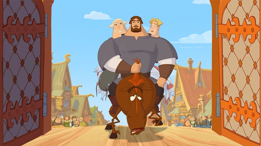 Кадр из мультфильма «Три богатыря и наследница престола»