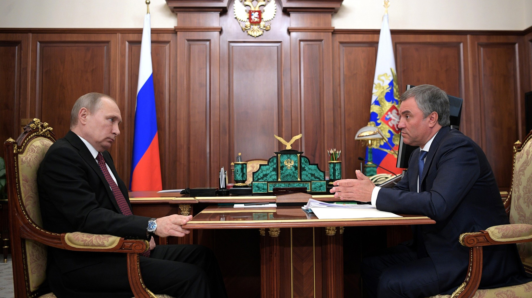 Затрагивать основополагающие положения главного закона страны не следует, отметил председатель Госдумы Фото: © kremlin.ru