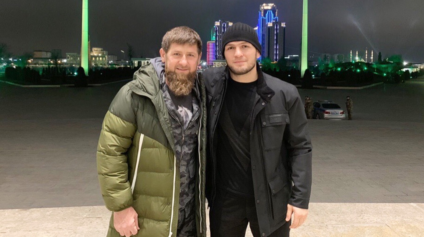 Чеченцы отец. Абдулманап Нурмагомедов и Рамзан Кадыров.