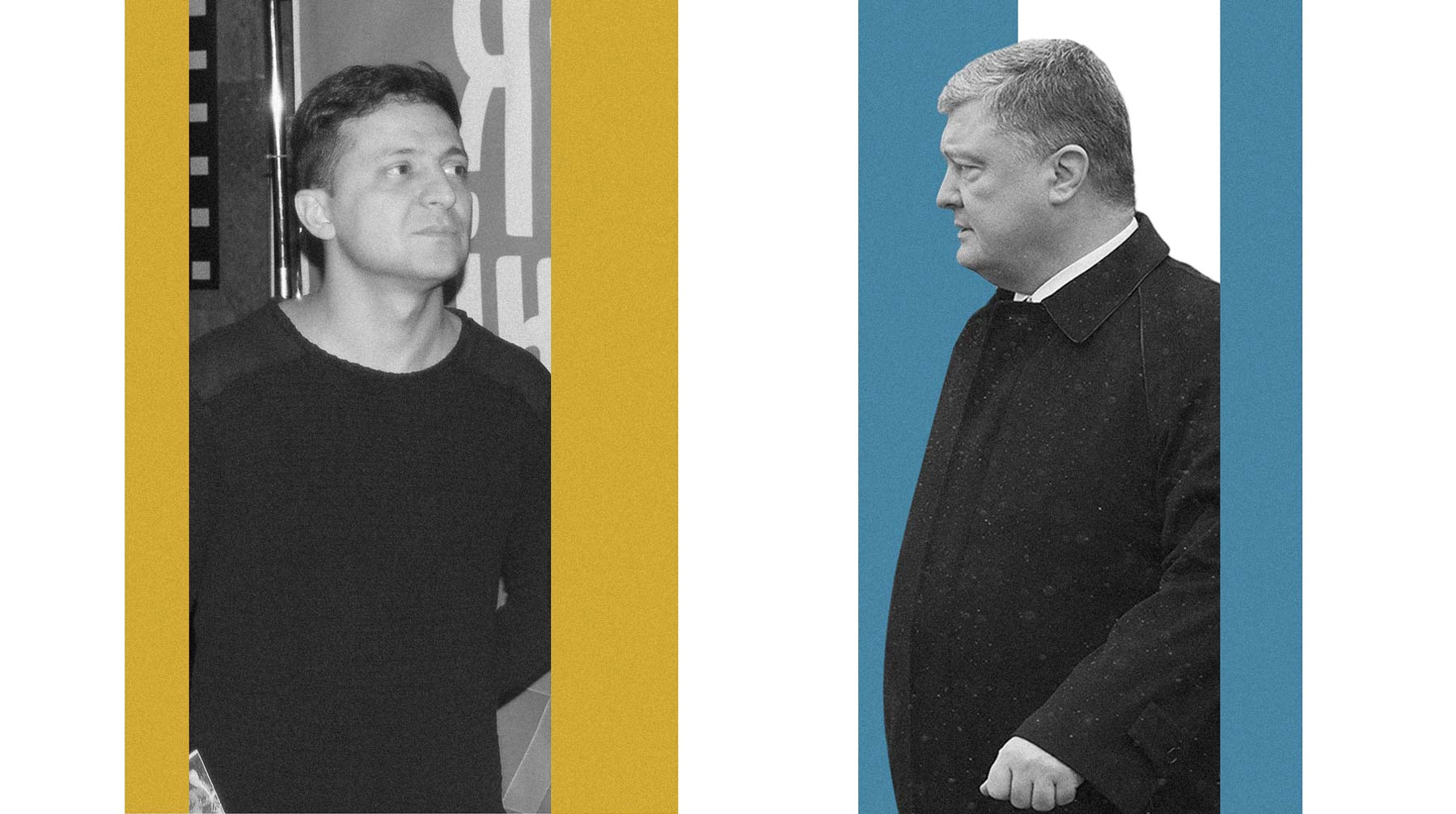 Прения кандидатов в президенты должны пройти 14 апреля Владимир Зеленский и Петр Порошенко