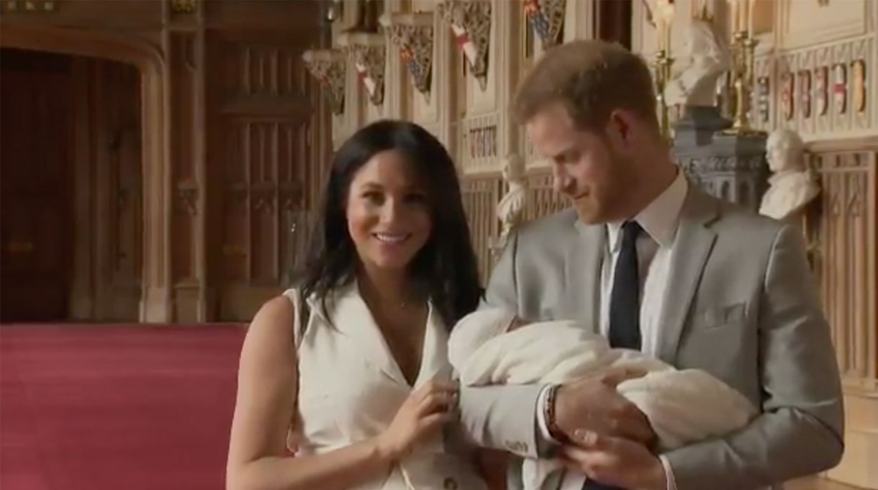 Младенец родился очень спокойным, заявила герцогиня Сассекская Скриншот: © telegram / На Видео Видно