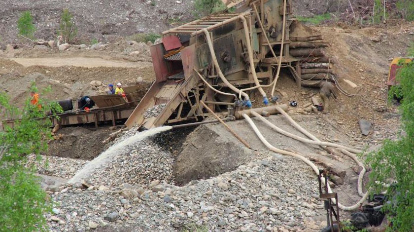 Добыча золота на реке Ануй в Алтайском крае