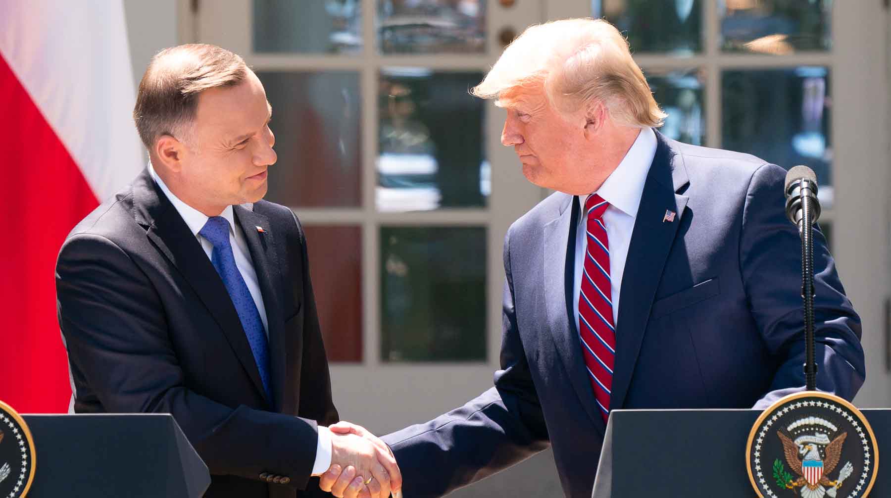 По итогам встречи президенты США и Польши согласовали места для увеличения присутствия американских войск на польской территории Анджей Дуда и Дональд Трамп