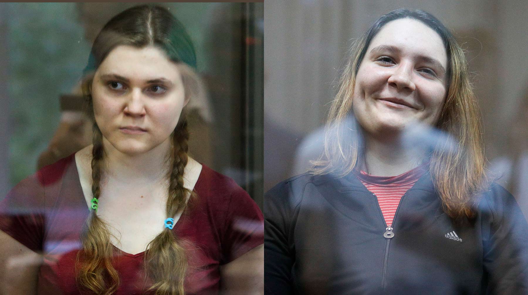 Трое участников организации приговорены к тюремному заключению Анна Павликова (слева) и Мария Дубовик (справа)