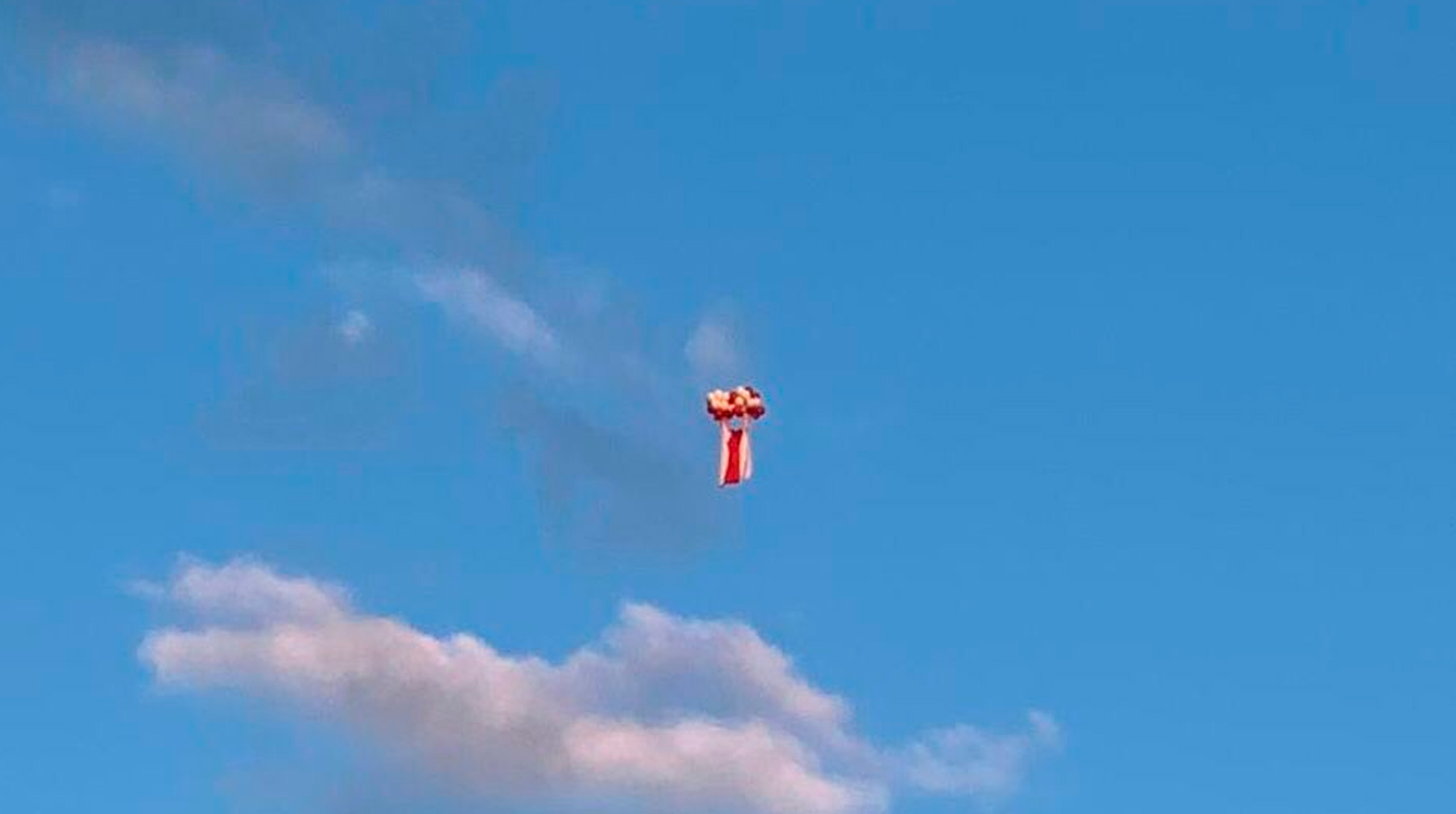Военные уточнили, что «полет шаров был пресечен без применения оружия» Фото: © Twitter / Чай з варэннем