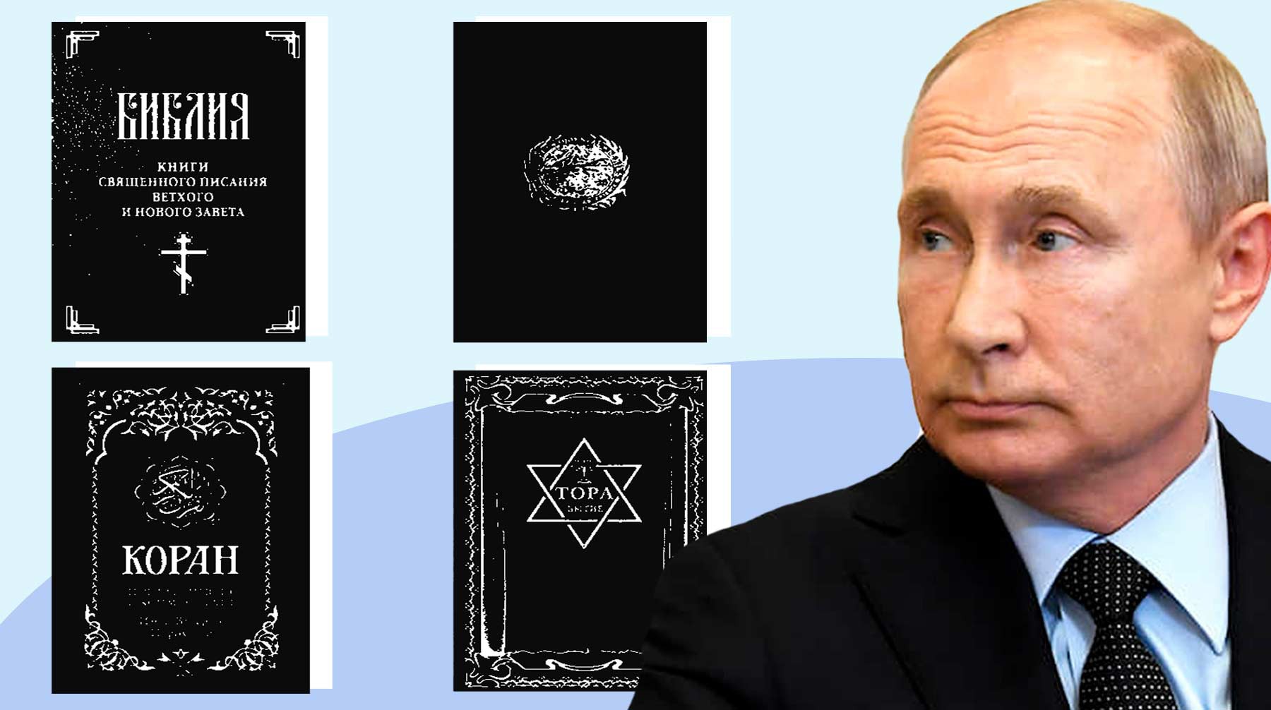 Dailystorm - Библия, Коран, Тора и Ганджур: Путин назвал свои настольные книги