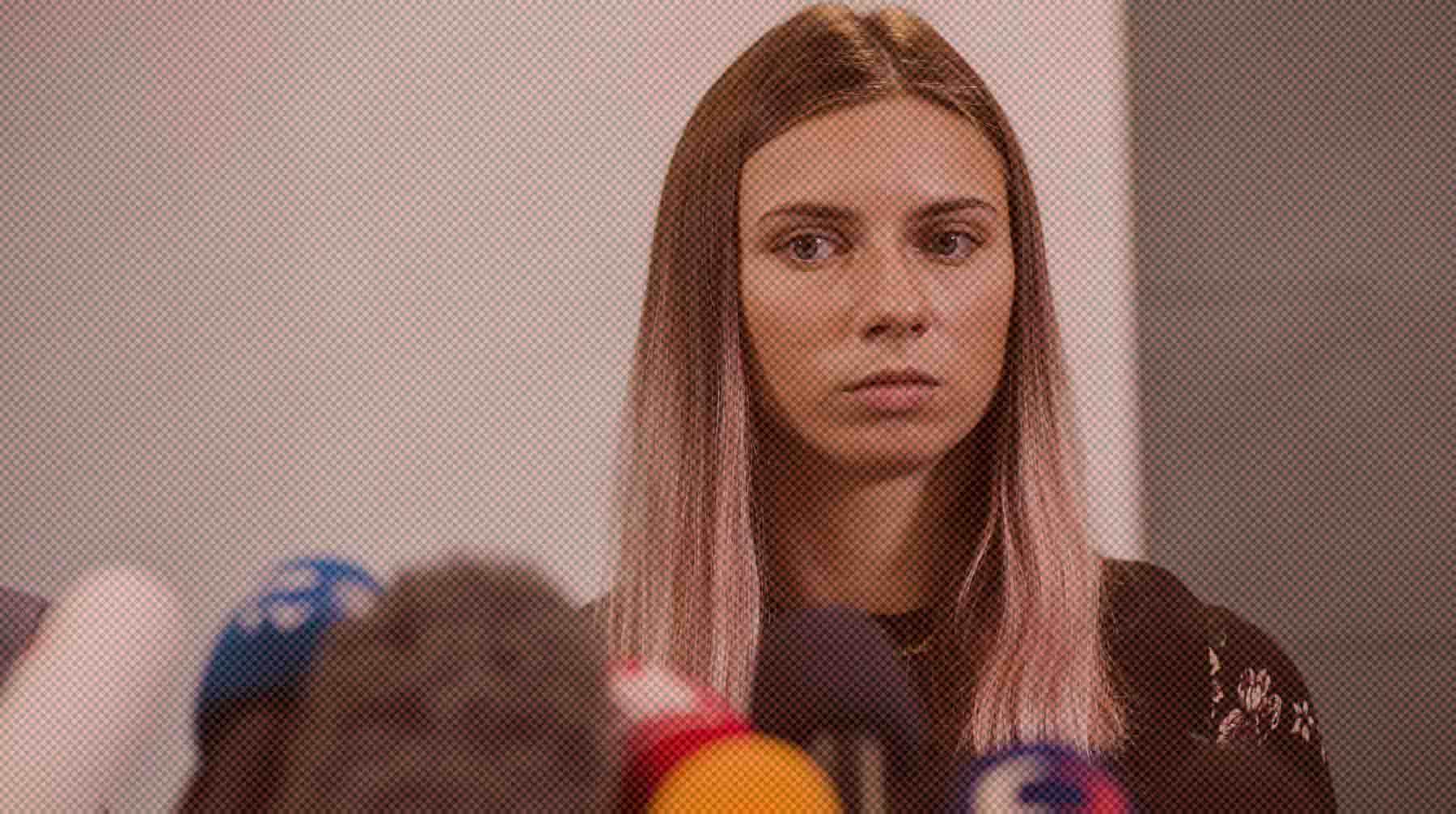 Спортсменка на пресс-конференции в Варшаве заявила, что готова вернуться на родину, когда для нее «там будет безопасно» Фото:  Global Look Press / Attila Husejnow