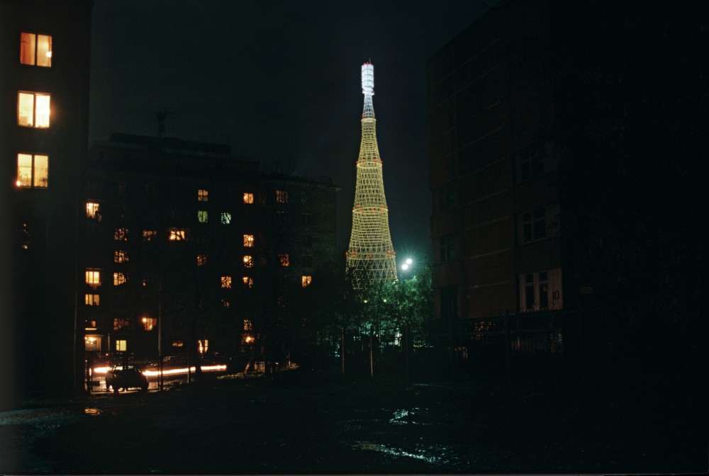 Шуховская башня с подсветкой
