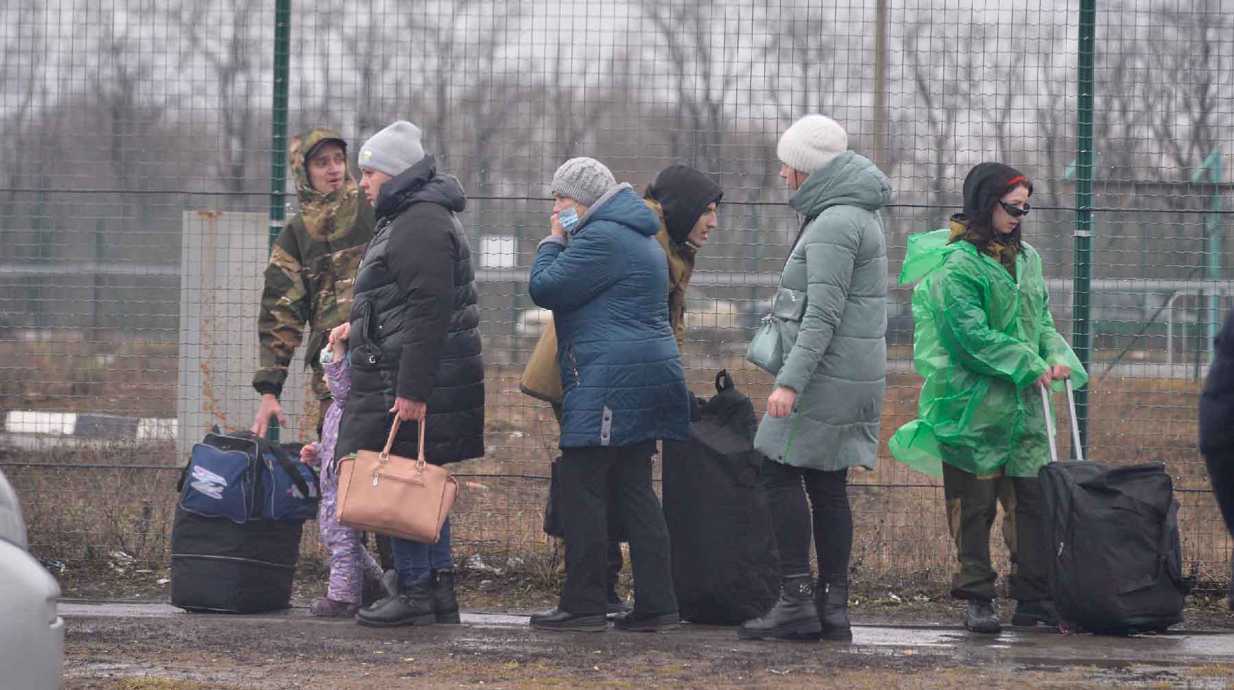 Беженцы из Донбасса прибыли в Ростовскую область, Россия, 24 февраля 2022 г.
