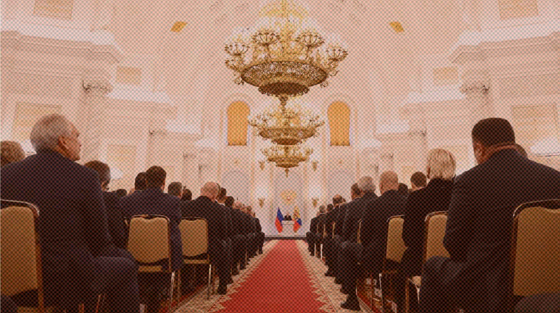Церемония прошла в Георгиевском зале Большого Кремлевского дворца Фото: РИА Новости / Григорий Сысоев