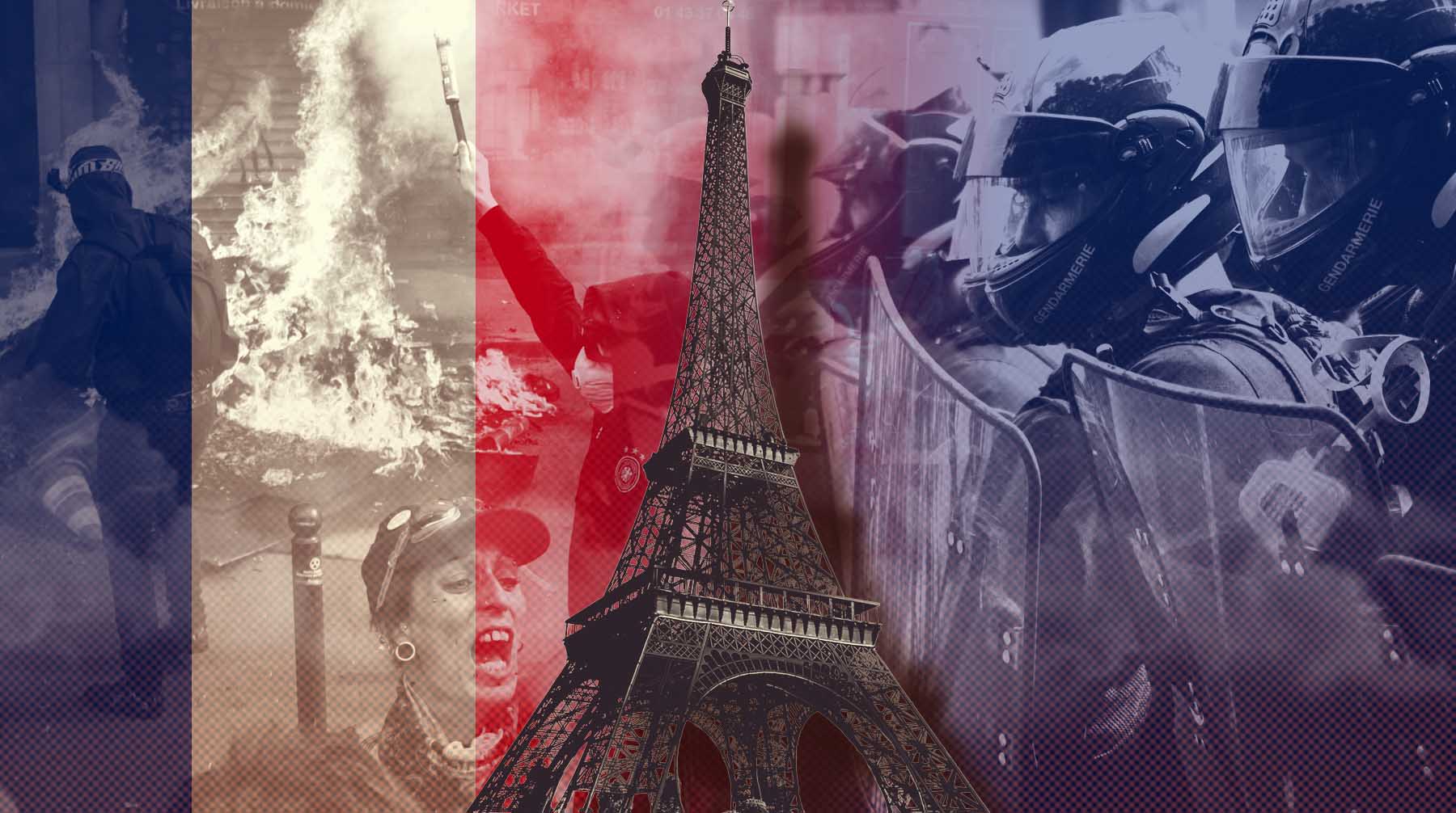 Беспорядки проходили в Париже, Лионе, Ницце, Нанте, Бордо и других городах страны, есть арестованные и пострадавшие Коллаж: Daily Storm