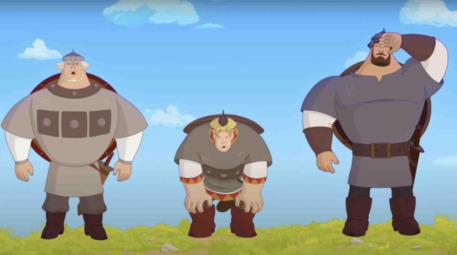 Кадр из мультфильма "Три богатыря и наследница престола"