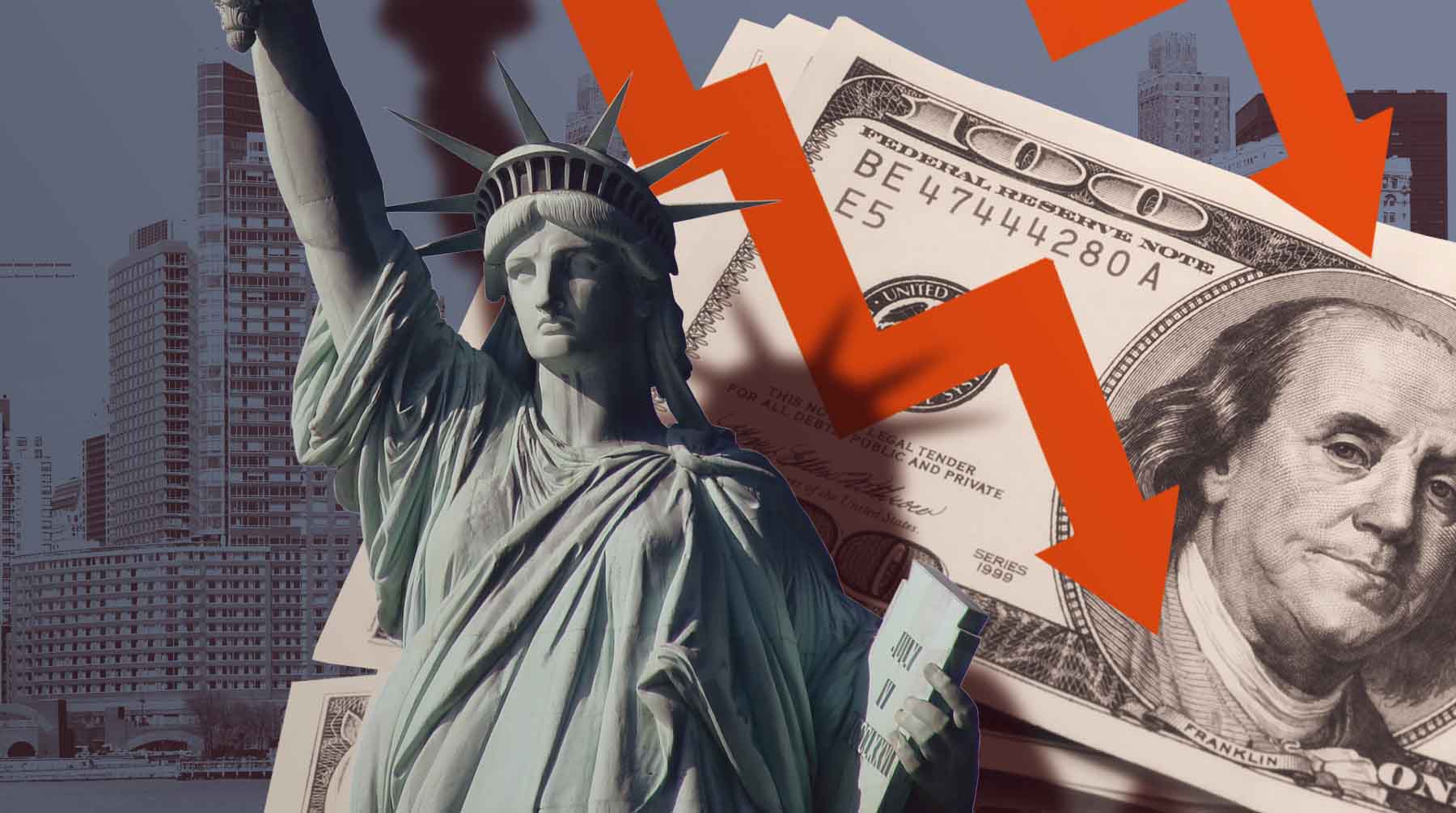 Эксперты объяснили, почему о крахе экономики Соединенных Штатов заговорили именно сейчас и может ли это произойти на самом деле Коллаж: Daily Storm