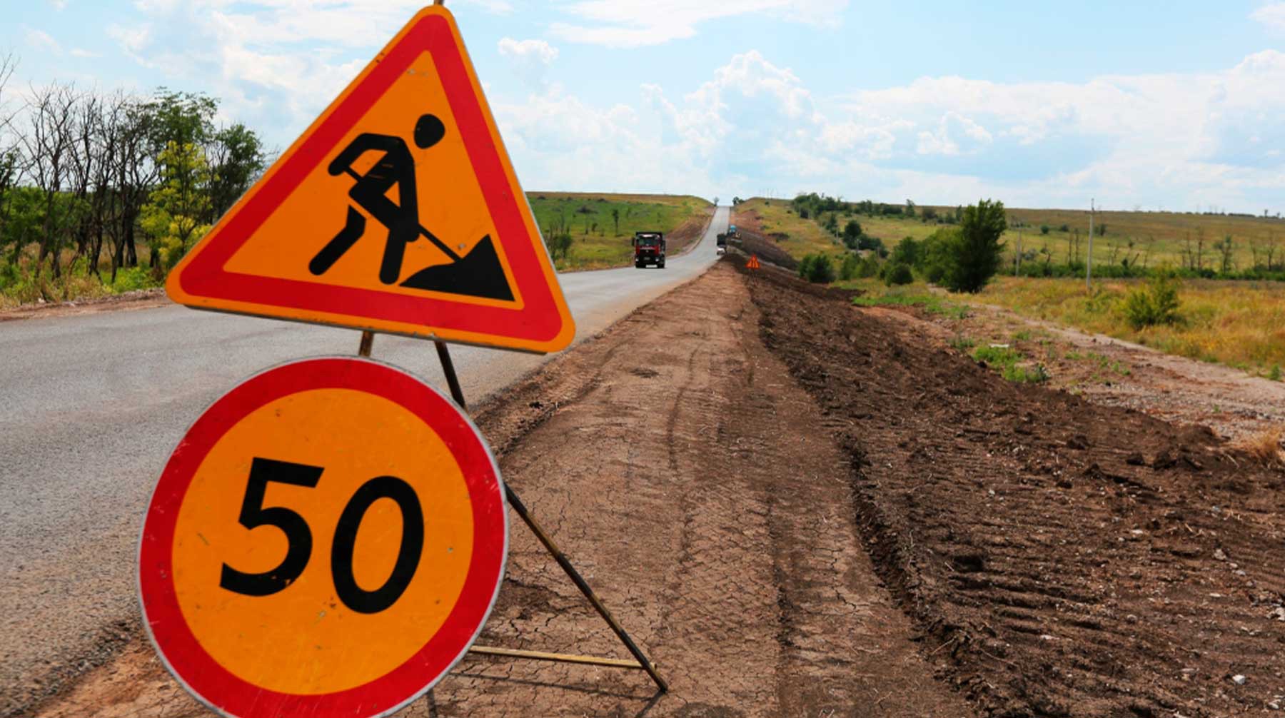 Работы по восстановлению дорожной инфраструктуры в ДНР, июль 2023 года