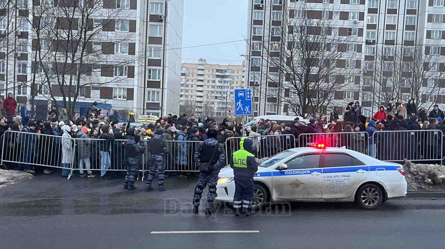 Похороны оппозиционера Алексея Навального*