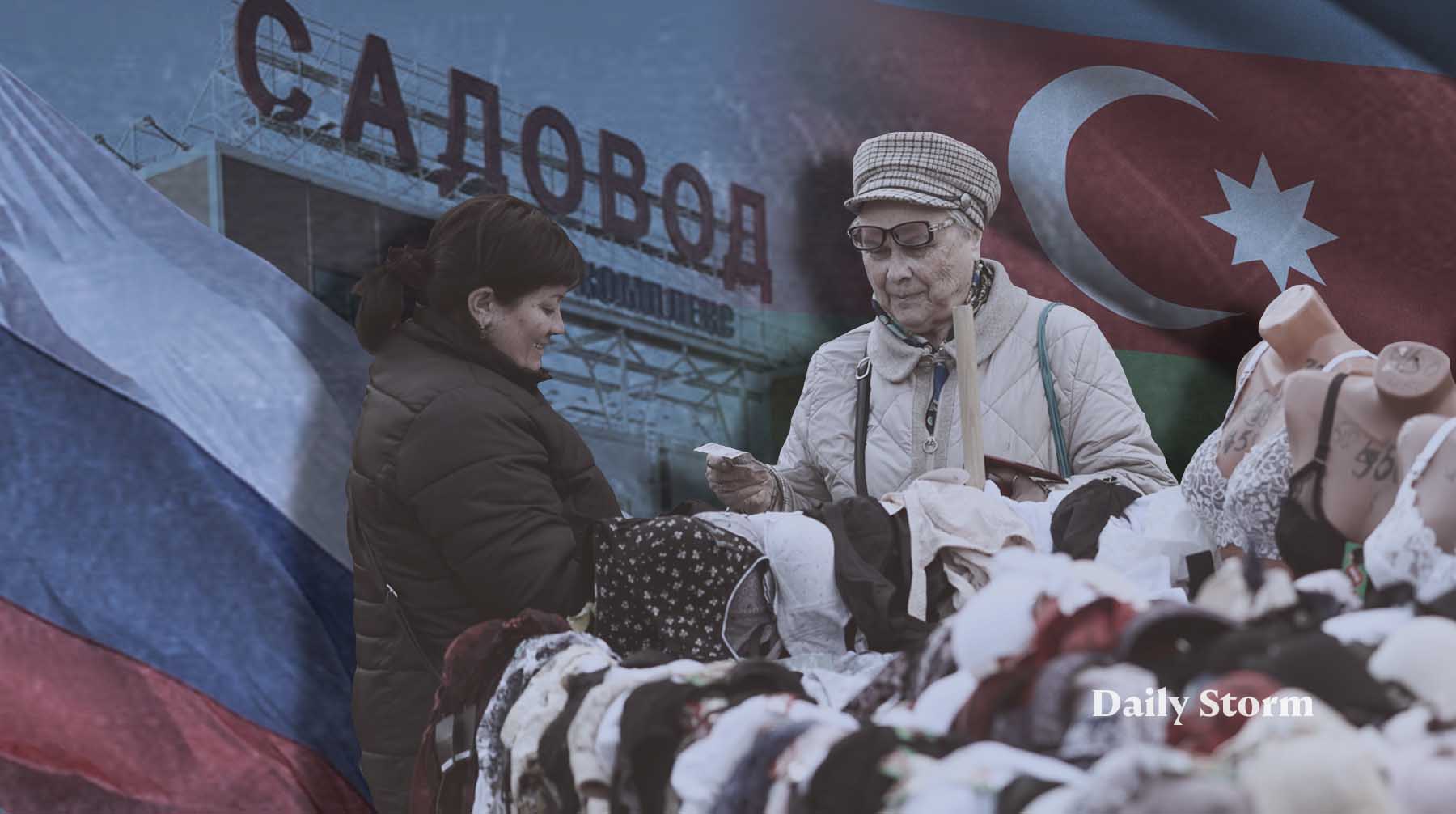 Возле кафе «Азербайджан» в торговом комплексе постоянно дежурит машина Росгвардии Коллаж: Daily Storm