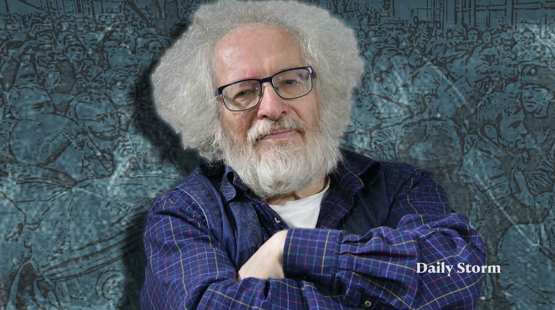 Вместо комментария экс-главред «Эха Москвы» прислал журналистам карикатуру на самого себя с окровавленными клыками Коллаж: Daily Storm