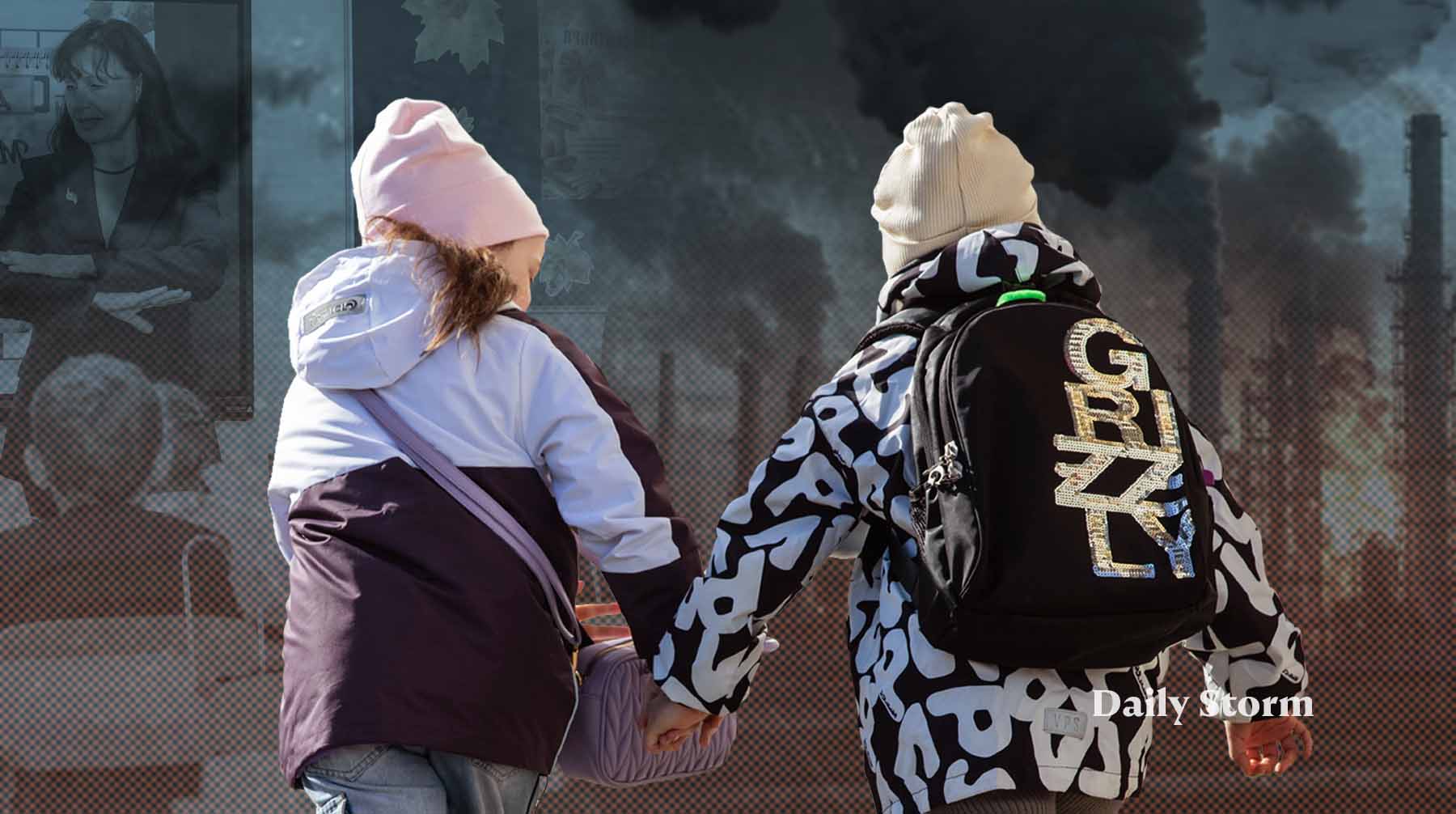 Несмотря на пожар и токсичные осадки горожане продолжают ходить на работу Коллаж: Daily Storm