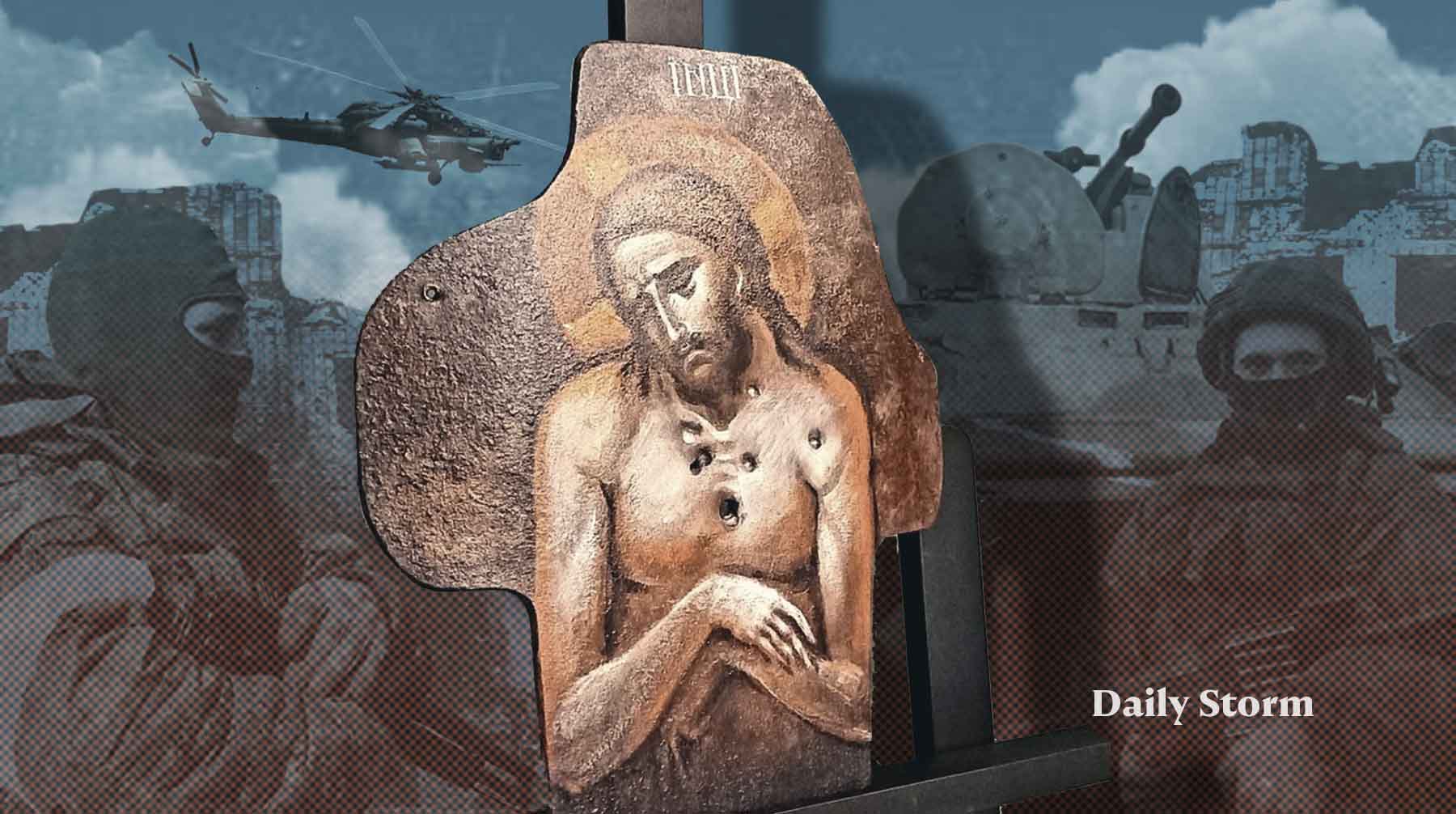 В апреле их экспонировали в МИДе, а в ближайших планах провезти по госпиталям и храмам Коллаж: Daily Storm