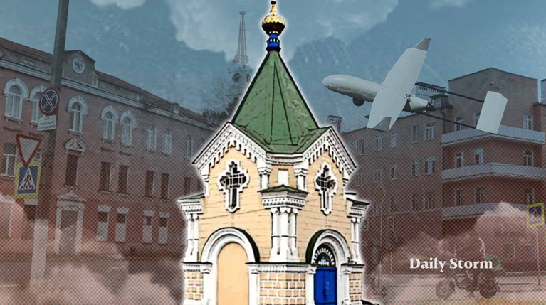 По мнению священника, беспилотник был начинен зажигательной смесью Коллаж: Daily Storm