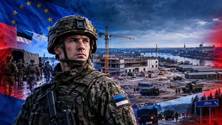 В Нарве готовят объект, способный принять до тысячи военных, а в Йыхви перебрасывают элитные подразделения. Коллаж: Daily Storm