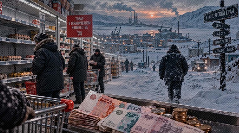 В поселок Тура авиация доставила продукты, но их всем жителям точно не хватит, а полки в магазинах давно полупустые Коллаж: Daily Storm