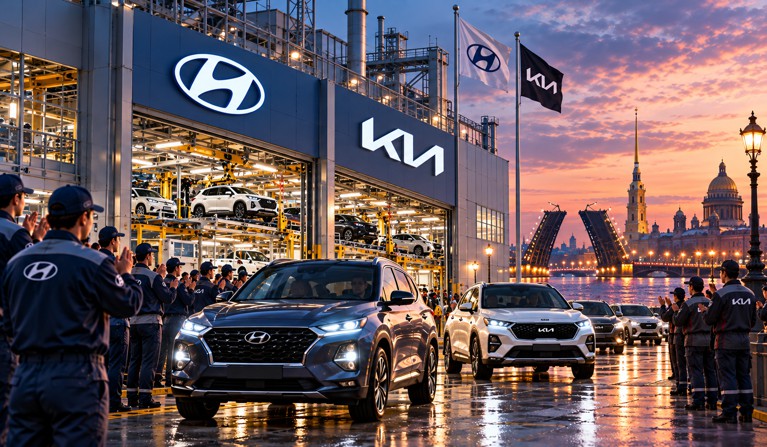 Посол Южной Кореи Ли Сок Пэ заявил «Известиям», что Hyundai и Kia сохраняют интерес к рынку РФ и изучают пути возвращения. Коллаж: Daily Storm